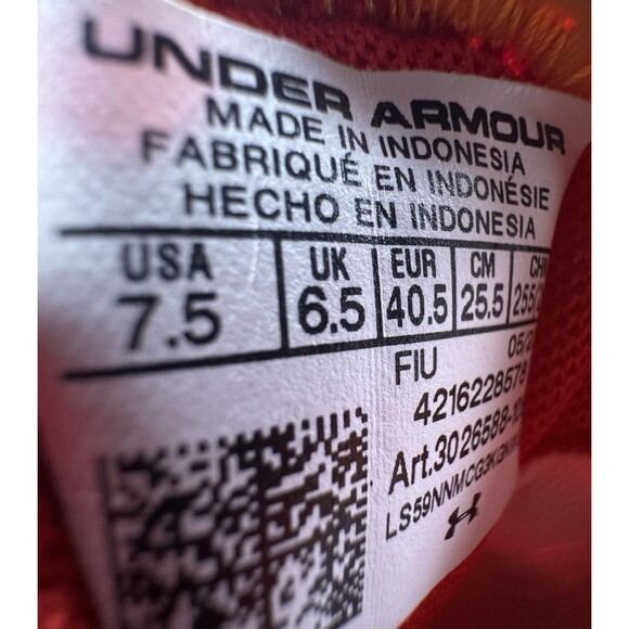 Under Armour Baseball Metal Cleats Mens Size 7.5 Red Harper 8 Elite New - Picture 8 of 8